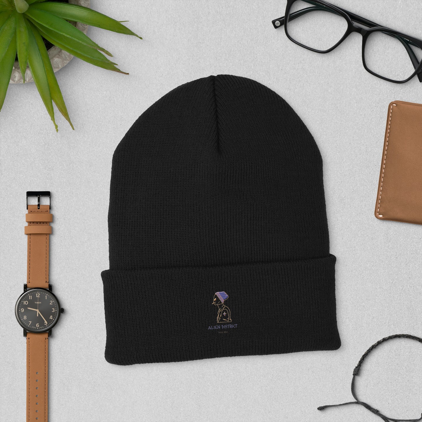 Alien District Cuffed Beanie