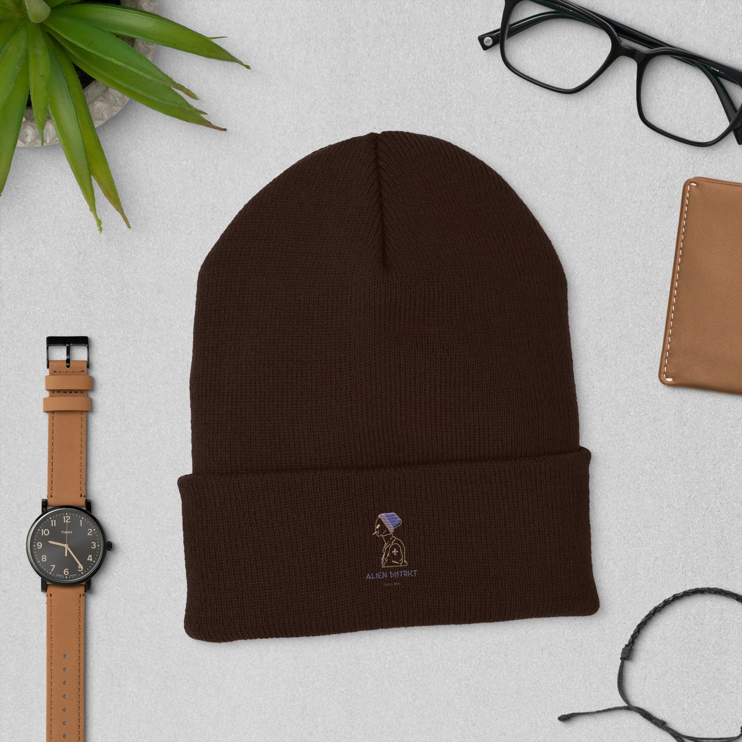 Alien District Cuffed Beanie