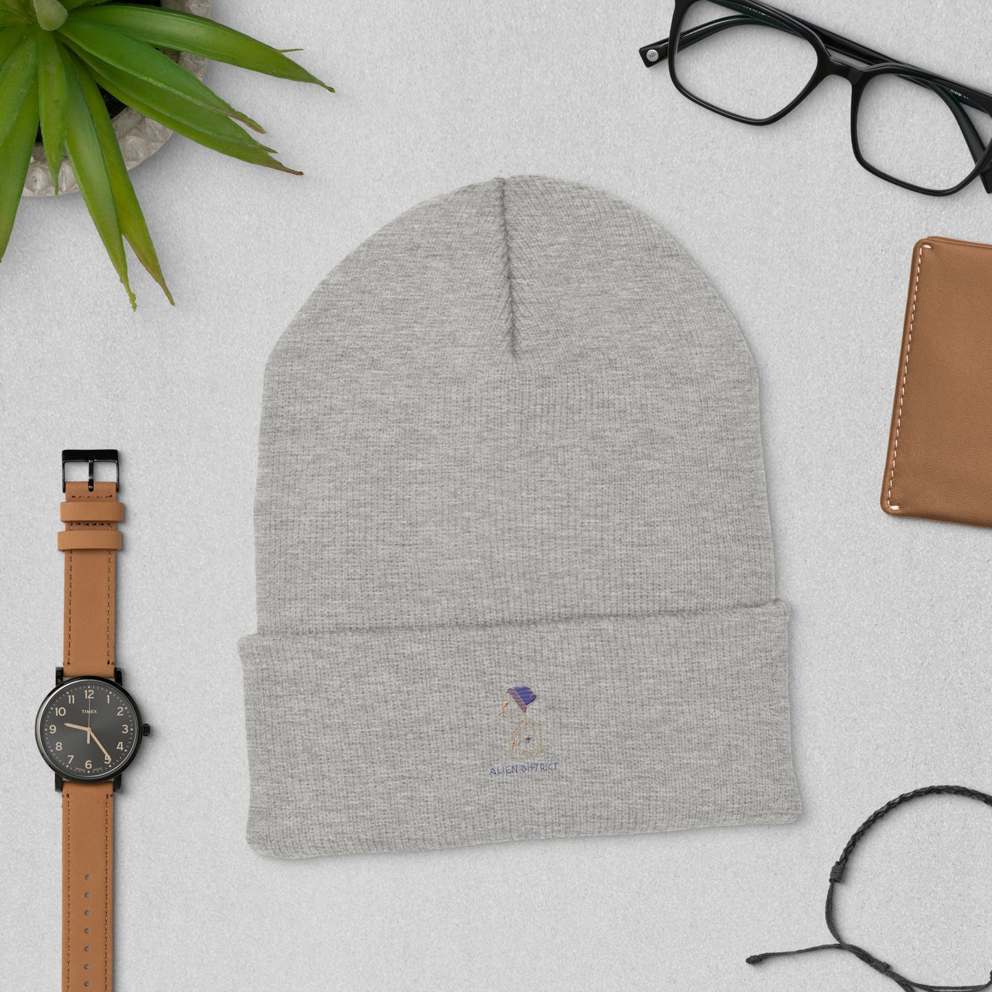 Alien District Cuffed Beanie