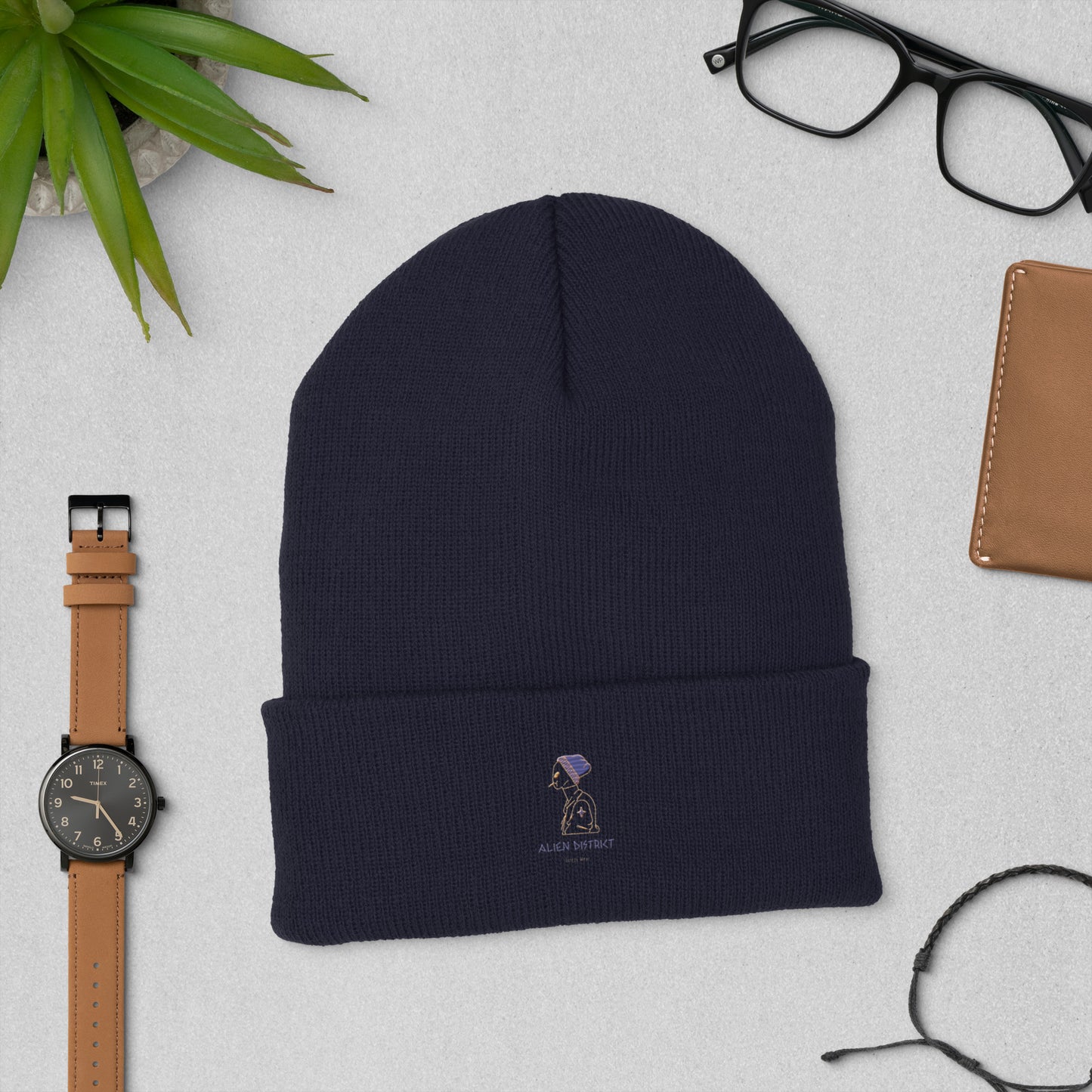Alien District Cuffed Beanie