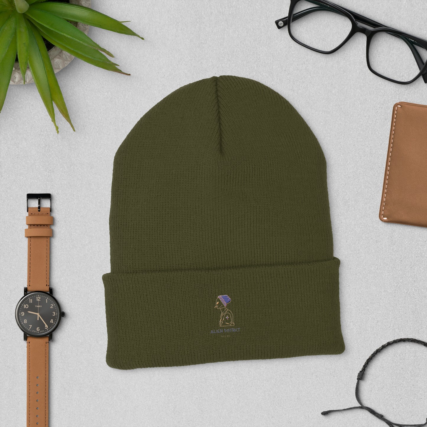 Alien District Cuffed Beanie