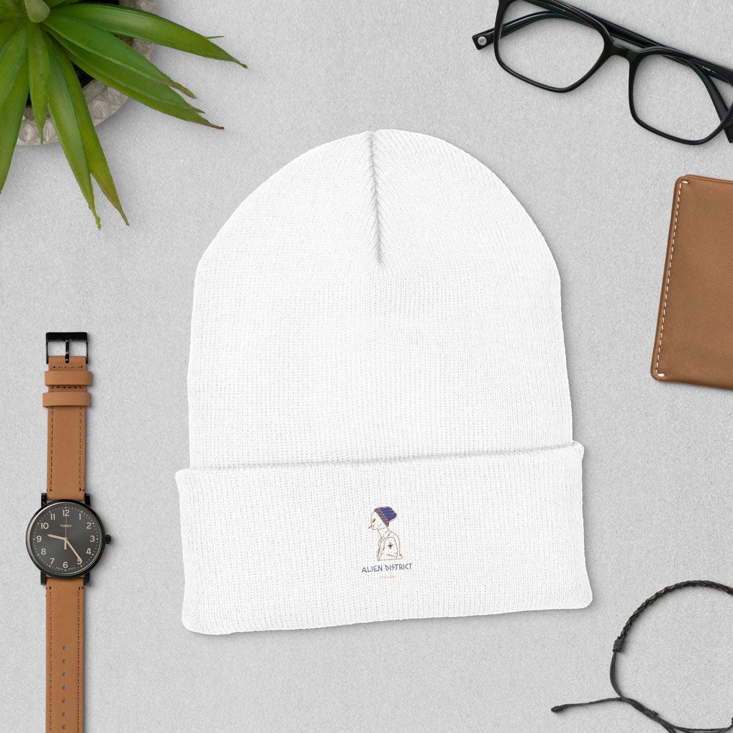 Alien District Cuffed Beanie