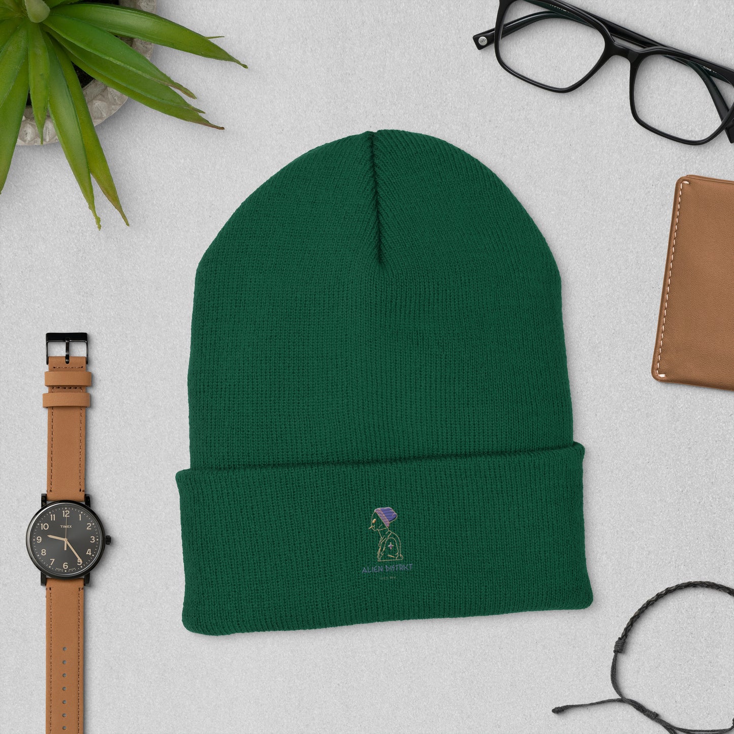 Alien District Cuffed Beanie