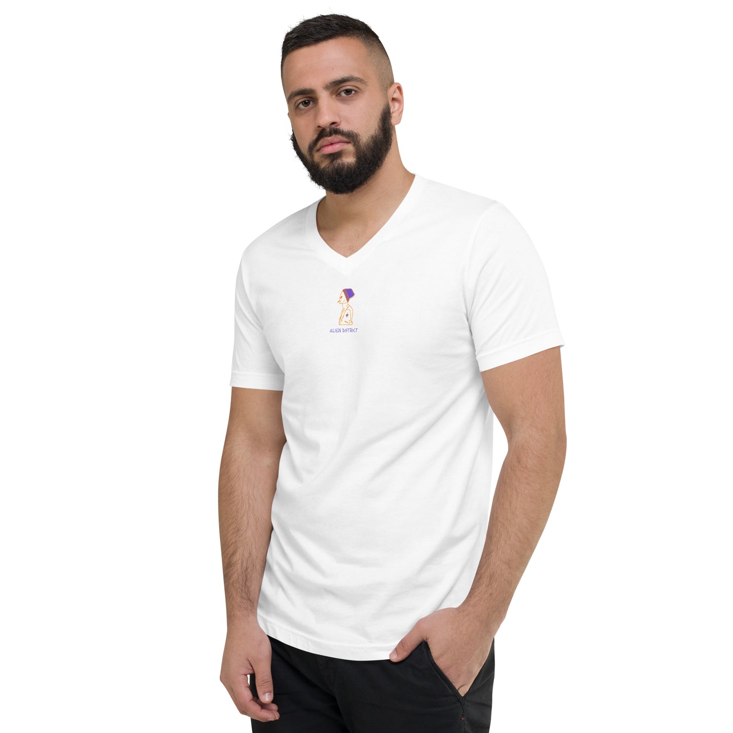 Unisex Short Sleeve V-Neck T-Shirt